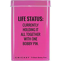 Cricket Life Status Bobby Pins Tin
