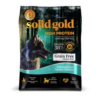 Solid Gold High Protein Grain and Gluten Free Dry Dog Food, Salmon and Krill Meal, 22 lbs