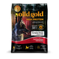 Solid Gold High Protein Grain and Gluten Free Dry Dog Food, Red Meat and Buffalo Recipe