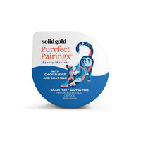 Solid Gold Purrfect Pairings Savory Mousse Grain Free Wet Cat Food, Chicken Liver and Goat Milk, 2.75 oz.