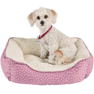Harmony Pink Dot Nester Dog Bed, 20