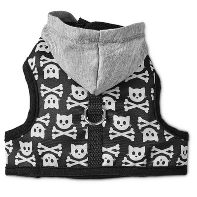 Bond & Co. Bond & Co Skull and Bones Hooded Cat Harness