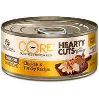 Wellness CORE Natural Grain Free Hearty Cuts Indoor Chicken and Turkey Canned Cat Food
