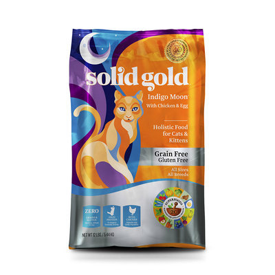 Solid Gold Indigo Moon Chicken & Eggs All Life Stages Dry Cat Food, 3 lb.