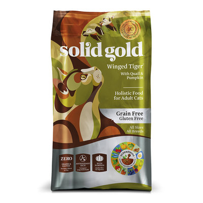 Solid Gold Winged Tiger Quail & Pumpkin Adult Dry Cat Food, 3 lb.