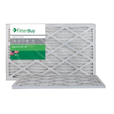 AFB Silver MERV 8 12x25x1 Pleated AC Furnace Air Filter. Filters. 100% produced in the USA. (Pack of 2)