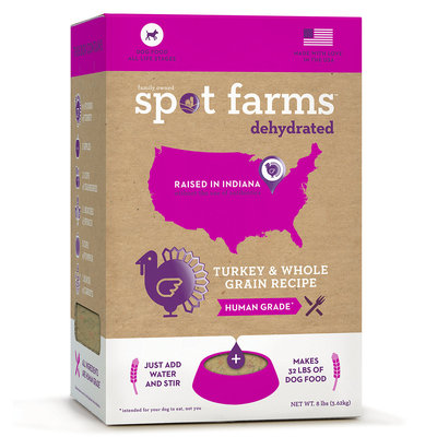 Spot Farms Dehydrated Turkey & Whole Grain Formula Dog Food, 8.0 lb
