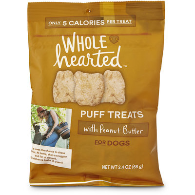 WholeHearted Dog Puff Treats - Peanut Butter, 2.4 oz.