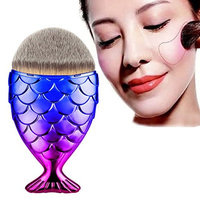Doinshop Makeup Brush Fish Scale Fishtail Bottom Brush Powder Blush Cosmetic Brush