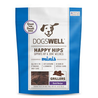 Dogswell Happy Hips Minis Duck Grillers Dog Treats, 4.8oz