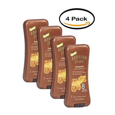 PACK OF 4 - Hawaiian Tropic Sheer Touch Lotion Sunscreen Broad Spectrum, SPF 8, 8 fl oz