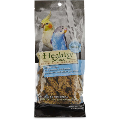 Healthy Select Millet Snips for Parrots, Cockatiels, Parakeets and Other Pet Birds, 5 oz.