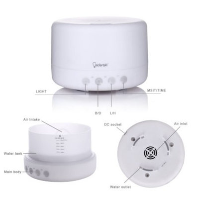 Qedertek 100ml Portable Ultrasonic Aromatherapy Essential Oil Diffuser Humidifier Mist Mode 7 Colors Light Changing (Changing automatically)