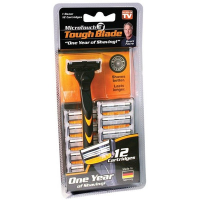 As Seen On TV MicroTouch 3 Tough Blade Razor with 12 Refill Cartridges 1 ea