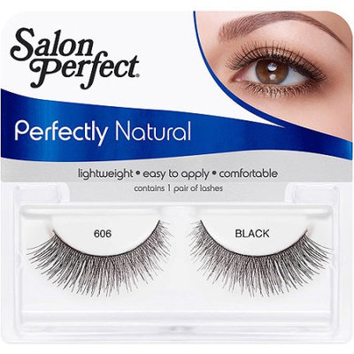 American International Salon Perfect Perfectly Natural Eyelashes, 606 Black, 1 pr