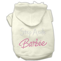 Mirage Pet Products 20-Inch Step Aside Barbie Hoodies, 3X-Large, Cream