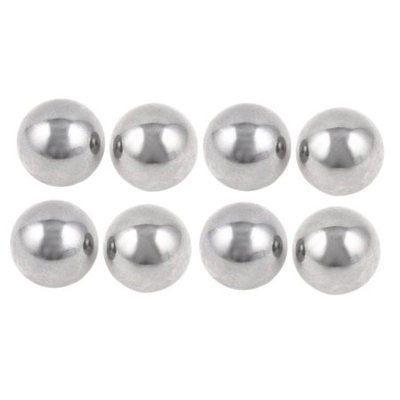 8 Pcs Bike Wheel Silver Tone 14mm Dia Bearing Steel Ball Replacement