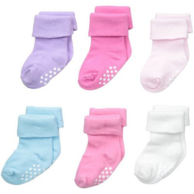 Jefferies Socks Unisex-Baby Non-Skid Turn Cuff 6 Pair Pack