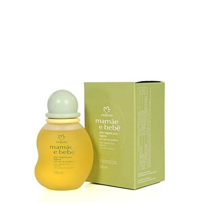 Linha Mamae Bebe Natura - Oleo Vegetal para Higiene e Remocao de Crostas Lacteas Com Oleo de Passiflora (Flor de Maracuja) 100 Ml - (Natura Mom and Baby Collection - Vegetable Oil For Gentle Washing and Cradle Cap Removal Enriched with Passiflora Oil (Passion Fruit Flower) 3.4 Fl Oz)