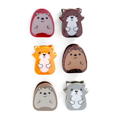 Kikkerland 6-pack Bag Clips, Multicolor