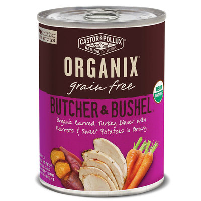 Castor & Pollux Organix Butcher & Bushel Organic Carved Turkey Dinner with Fresh Carrots & Sweet Potatoes Canned Dog Food