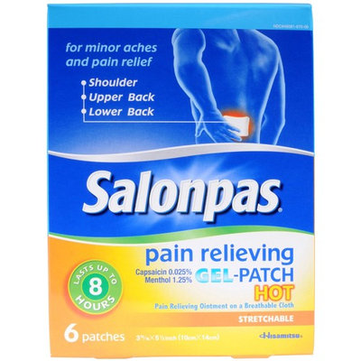 6 Pack Salonpas Pain Relieving Gel-Patch, Hot, 6ct