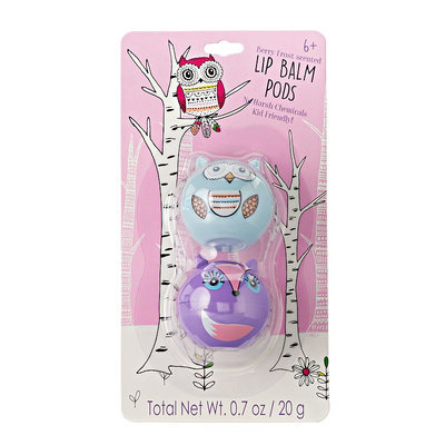 Simple Pleasures 2-pk. Berry Frost Owl & Fox Lip Balm Critter Pods, Other Clrs