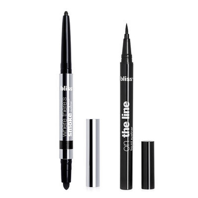 bliss Where There's Smoke Longwear Eyeliner & On the Line Liquid Eyeliner Duo, Black
