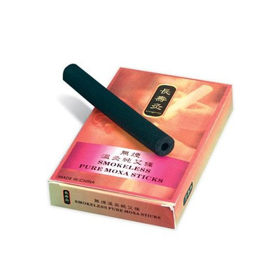 Longevity Pure Smokeless Moxa Sticks - With Hole in Center (5 Per Box) - 1 box