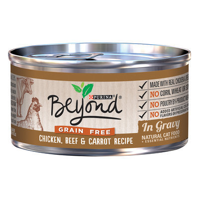 Purina Beyond Grain-Free Chicken, Beef & Carrot Recipe in Gravy Canned Cat Food