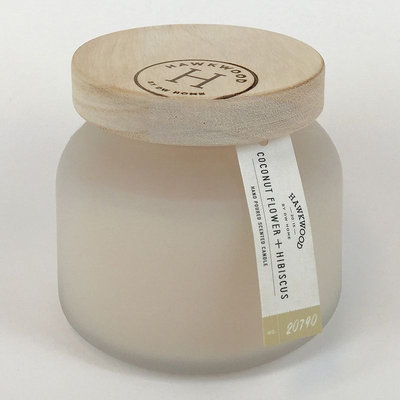 Hawkwood Coconut Flower & Hibiscus 6-oz. Candle Jar, White