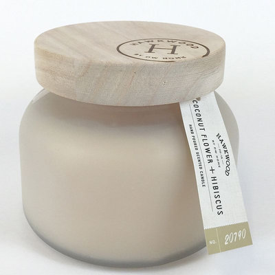 Hawkwood Coconut Flower & Hibiscus 18-oz. Candle Jar, White