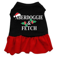 Mirage Pet Products 12-Inch Aberdoggie Christmas Screen Print Dress