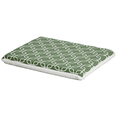 Midwest QuietTime Defender Series Reversible Crate Pad Green, Small, Green / White