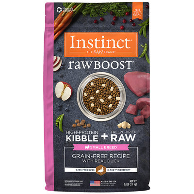 Natures Variety Nature's Variety Instinct Raw Boost Small Bites Grain Free Duck Dry Dog Food, 4 lbs.