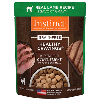 Natures Variety Nature's Variety Instinct Healthy Cravings Grain Free Lamb Dog Food Pouches, 3 oz, Case of 24