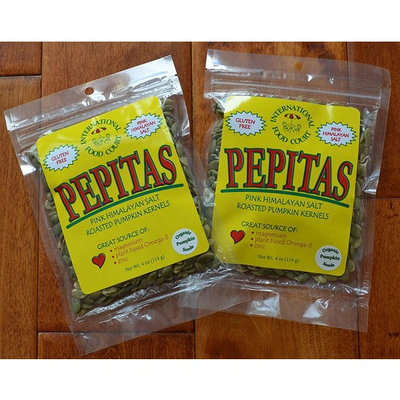 PEPITAS Pumpkin Seed Kernels Snack - Pink Himalayan Salt (Two - 4 oz)
