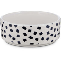 Harmony Navy and White Confetti Dog Bowl, 1 Cup, Small
