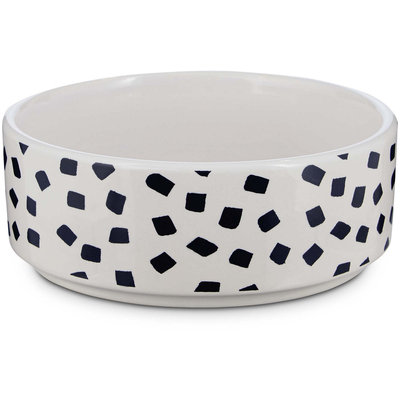 Harmony Navy and White Confetti Dog Bowl, 1 Cup, Small