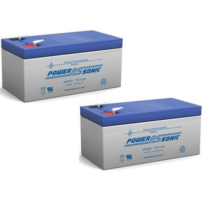 Power-Sonic - BATTERY APC ES, BE350G, BE350T, BE350U, RBC35 12V 3.4AH - 2 Pack - PS-1230MP217