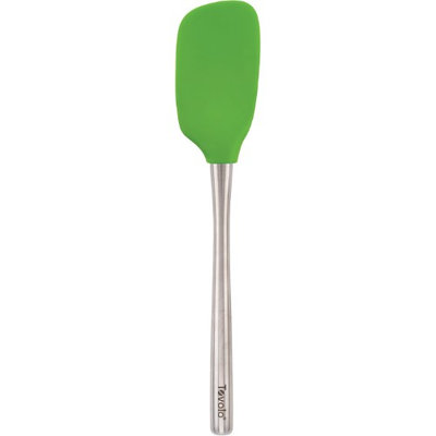 Tovolo Flex-Core Stainless Steel Handled Silicone Spoonula, Spring Green