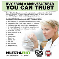 NutraBio Vitamin B-6 250 mg 120 Vegetable Capsules