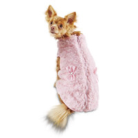 Bond & Co. Pink Faux Fur Bomber Jacket for Dogs, XX-Small