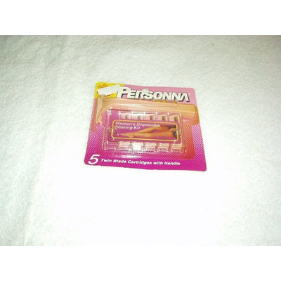 Personna Travelmate Razor w/ 5 Twin Blades Cartridges (Plastic Razor (Holds All Trac II Blades)