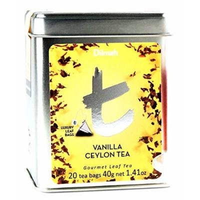 Dilmah Tea, Vanilla Ceylon Tea, 20-Count Luxury Leaf Teabags (Pack of 2)