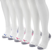 Women's Puma 6-pk. Cushioned Terry Low Cut Socks, Size: 9-11, White Oth