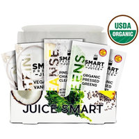 Smart Pressed 1-Day Organic Juice Cleanse Detox Weight-Loss Vegan Non-GMO Kosher Superfood Cold-Pressed Greens Juice Powder TSA-approved 3-Day 5-Day 7-Day Organic Juice Cleanse