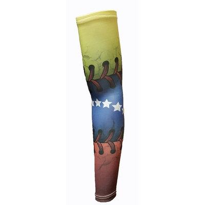 Venezuela Flag Compression ARM Sleeves Sublimated - Smoked Model Adult