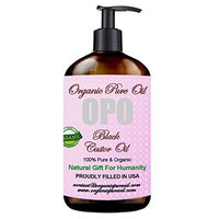 Jamaican Black Castor Oil - 100% Pure, Organic, Cold Pressed, Filtered Hexane & Chemical Free Pharmaceutical Grade Caster - Perfect for Hair, Body, Skin Care - Eyelash, Eyebrow, Hair Growth 8 OZ