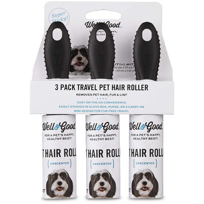 Well & Good Travel Pet Hair Roller 3 Pack Set, 30CT